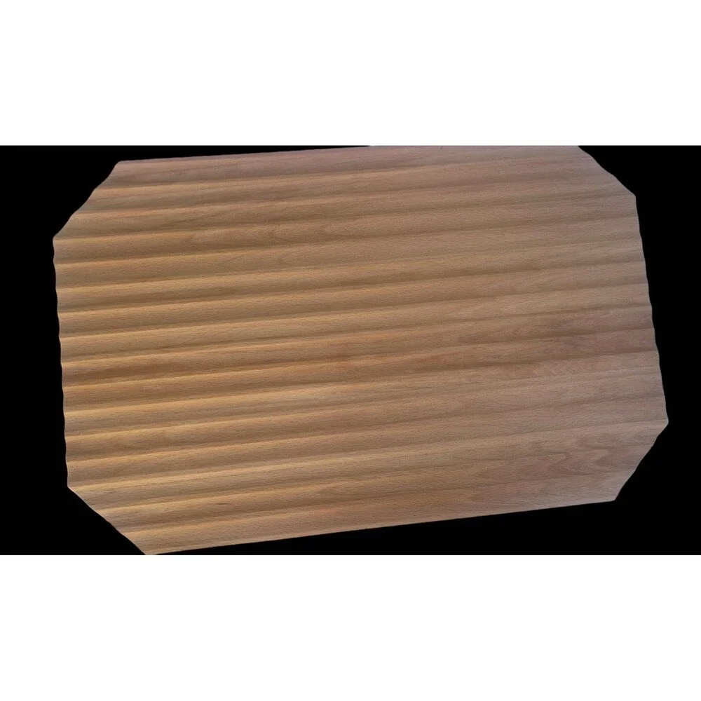 HOTEL COLLECTION Fluted Wood Serve Board